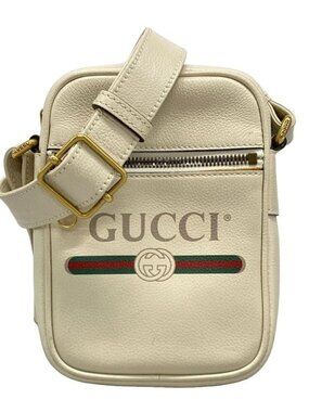 Gucci Shoulder Bag Print Ivory Leather